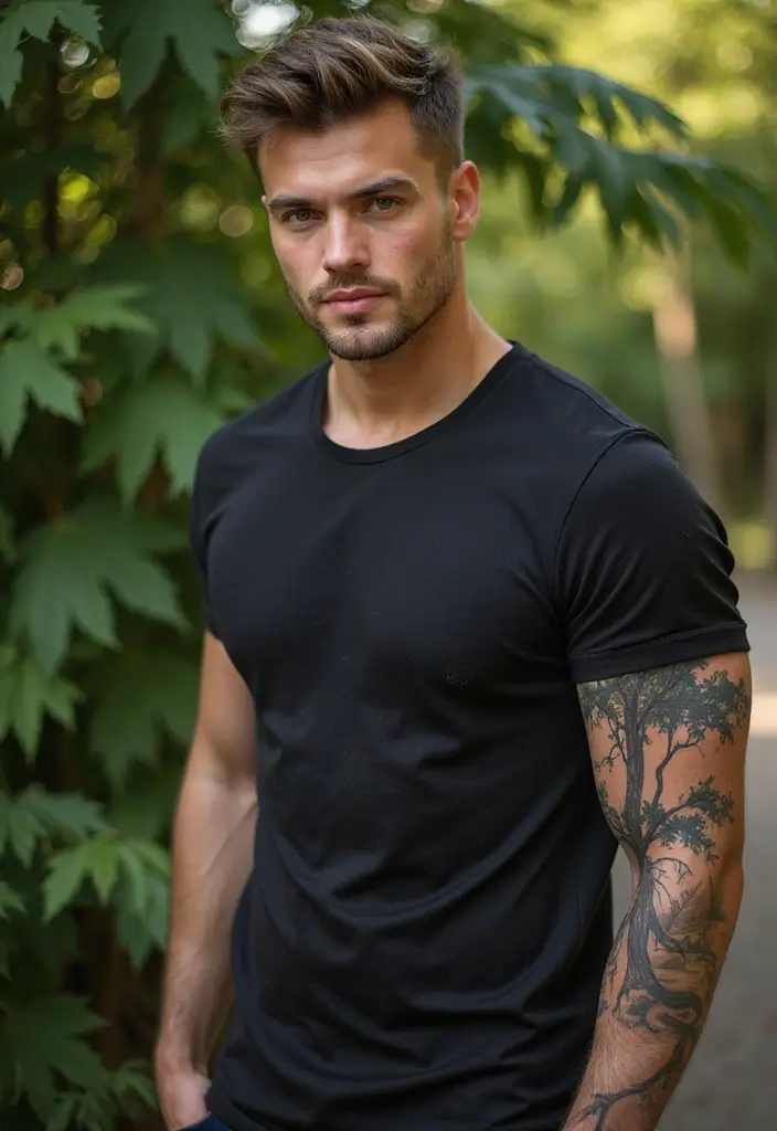 30 Lightning Tattoos for Men That Electrify Style - 4. Lightning with Nature Elements