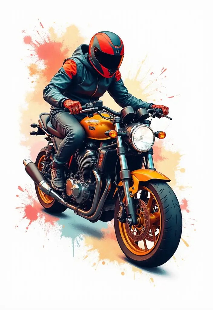 30 Motorcycle Tattoo Ideas for Riders and Enthusiasts - 4. Abstract Motorcycle Art
