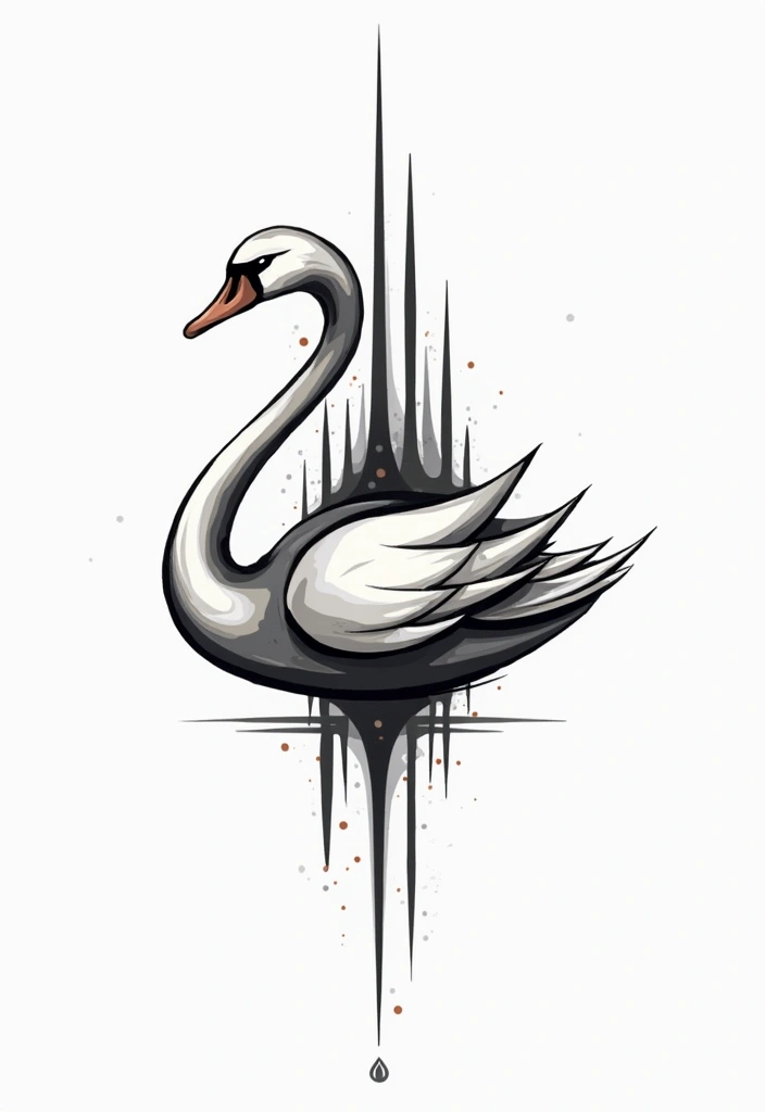 30 Graceful Swan Tattoo Ideas for a Timeless Look - 4. Geometric Swan
