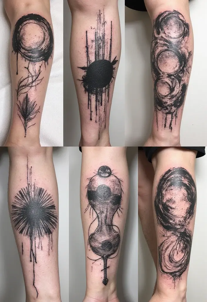 30 Blackwork Tattoo Ideas That Are Bold and Artistic - 5. Abstract and Surreal Designs