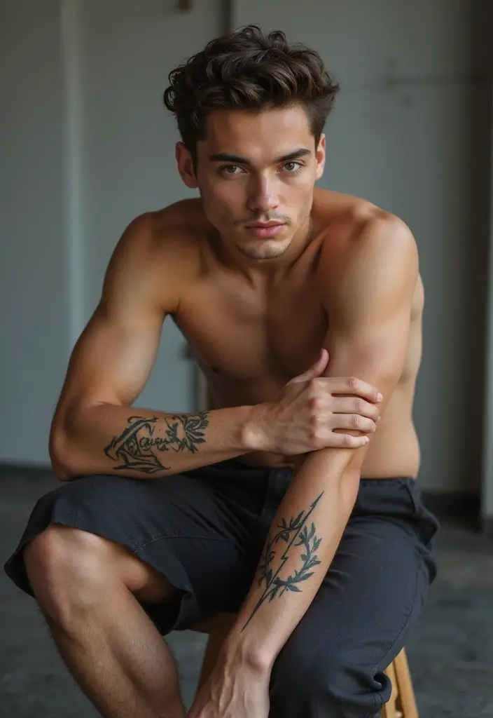 30 Lightning Tattoos for Men That Electrify Style - 5. Geometric Lightning Design