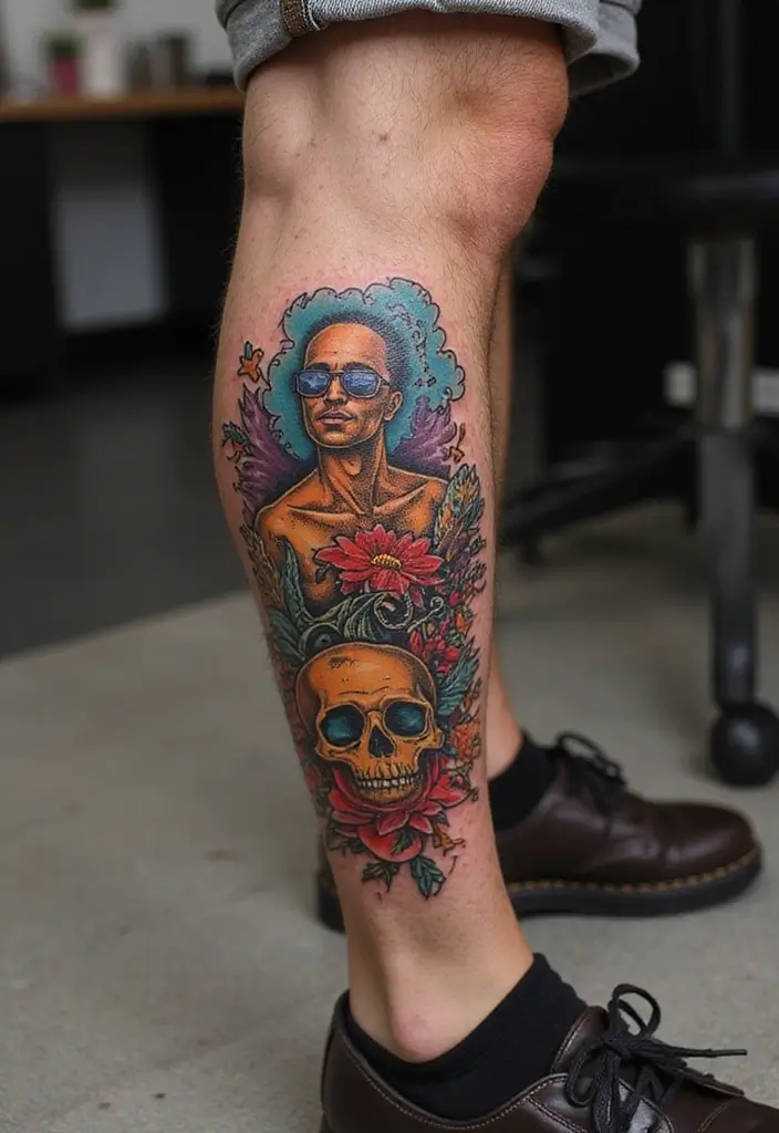 30 Most Popular Body Parts for Men to Tattoo - 5. Leg Tattoos
