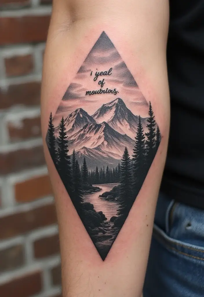 30 Mountain Tattoos for Men That Capture Adventure Spirit - 5. Adventure Quotes