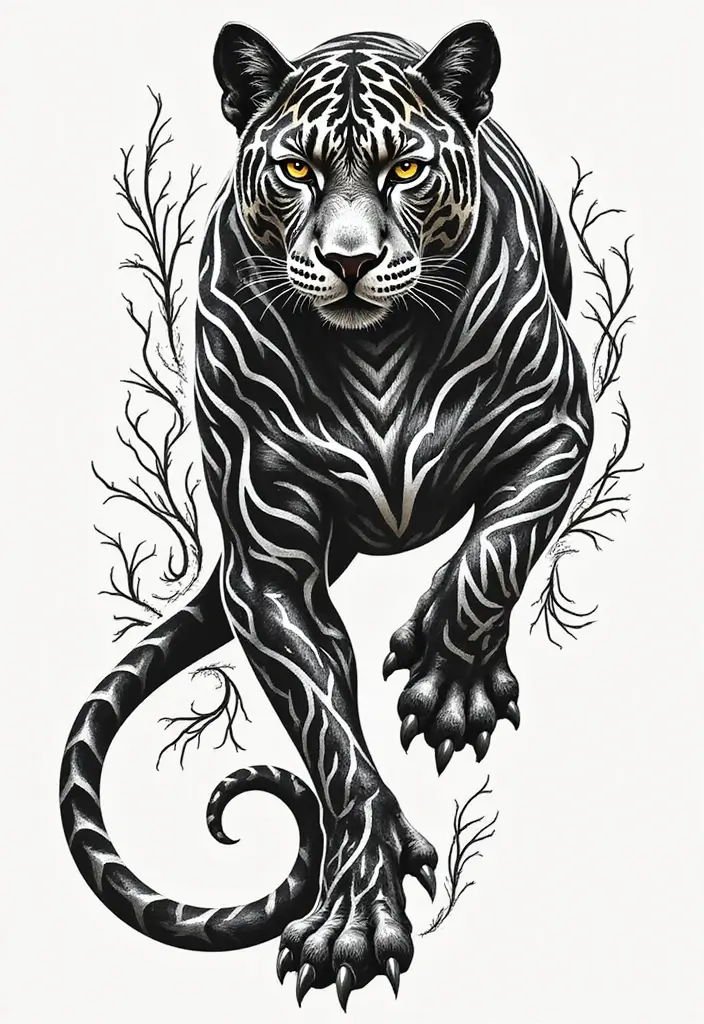 30 Panther Tattoo Designs That Represent Power and Mystery - 5. Tribal Panther