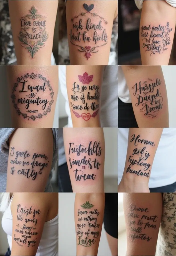 30 Sexiest Tattoos for Women with Confident Style - 5. Script and Quotes
