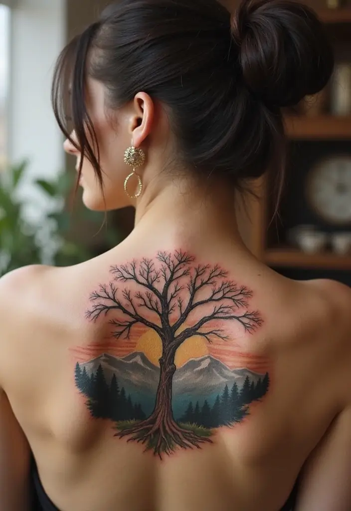 30 Shoulder and Back Tattoos for Women That Look Stunning - 5. Nature-Inspired Designs