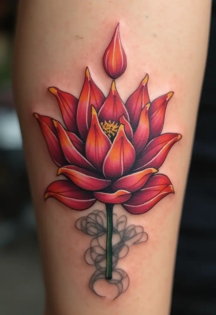 30 Strength Lotus Flower Tattoo Meaning and Designs - 5. Love and Compassion: Heartfelt Connections