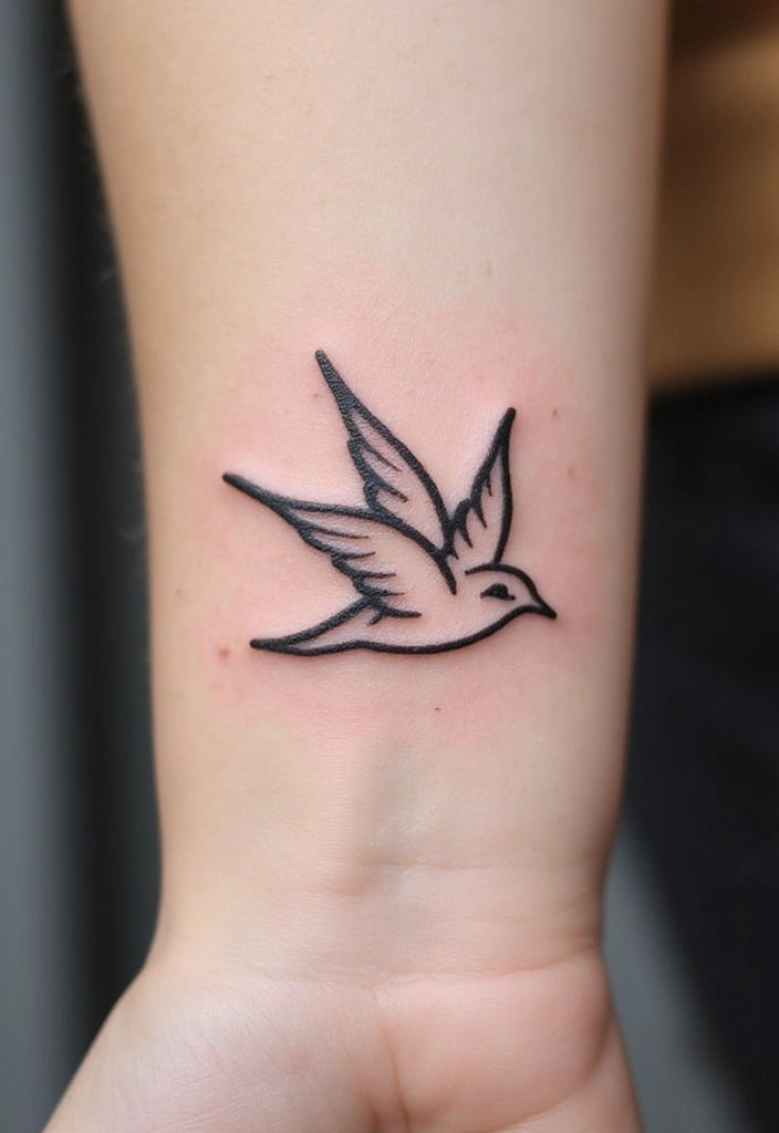 30 Symbolic Bird Tattoos with Powerful Messages - 5. The Soaring Swallow