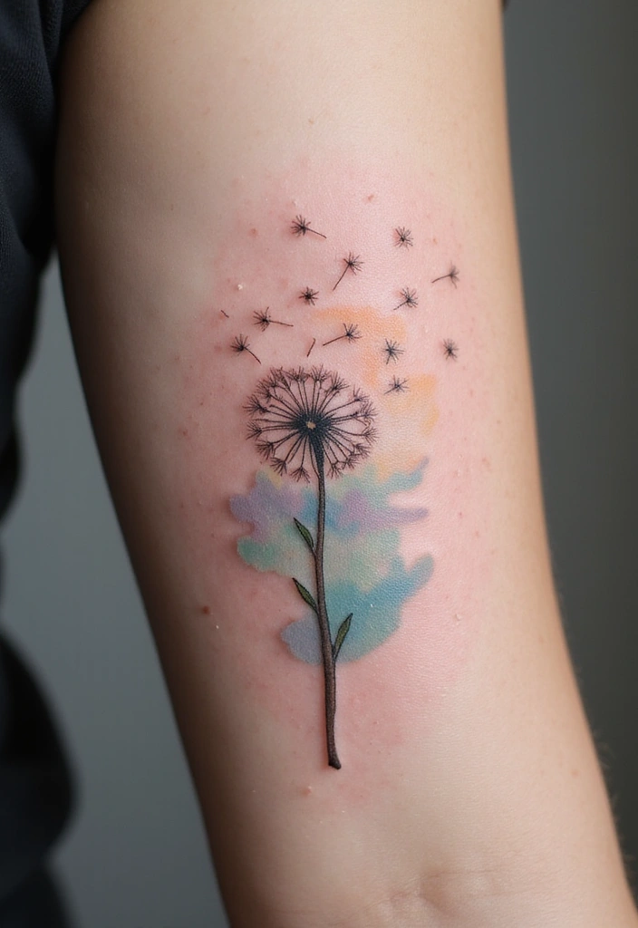 30 Symbolism of a Dandelion Tattoo with Stunning Designs - 5. Wishes and Dreams