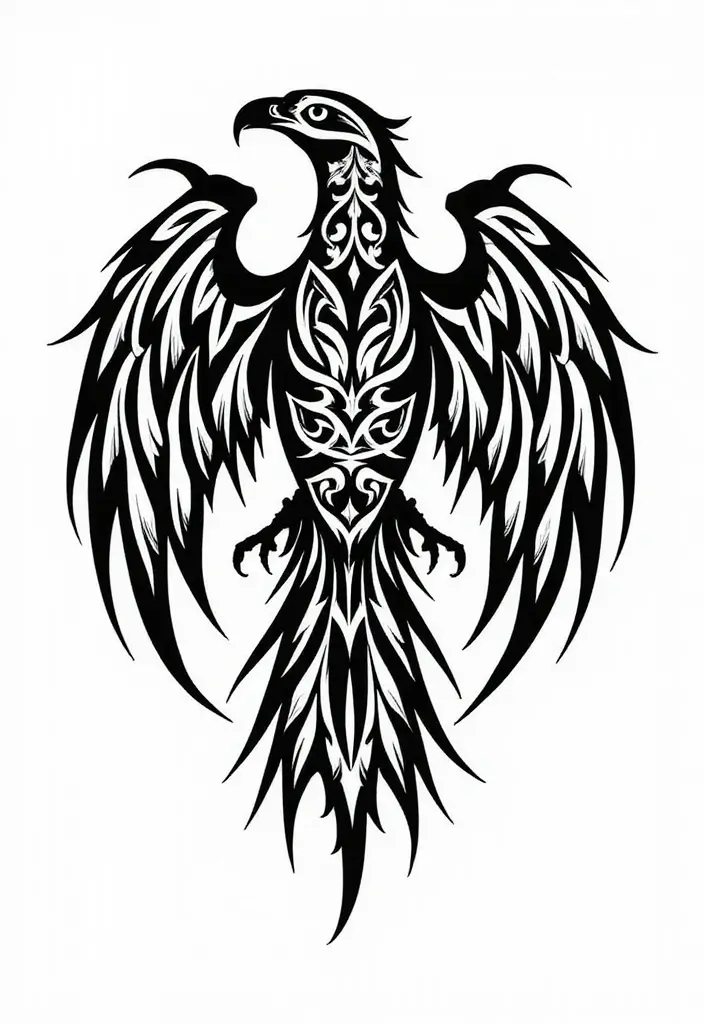 30 Hawk Tattoo Designs That Represent Vision and Strength - 5. Traditional Tribal Hawk