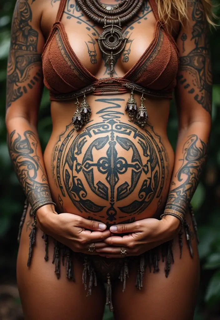 30 Womb Tattoo Concepts with Powerful Feminine Symbolism - 5. Cultural Womb Tattoos