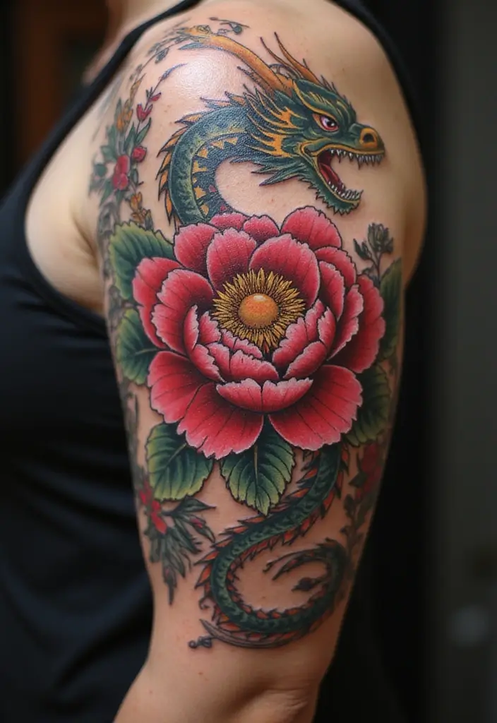 30 Yakuza Tattoo Name Inspirations and Their Meanings - 5. 牡丹 (Botan) - The Peony