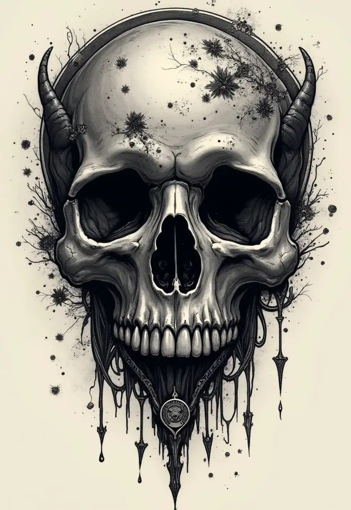 30 Ghost Tattoo Meanings and Designs with Spooky Style - 6. A Celebration of the Occult