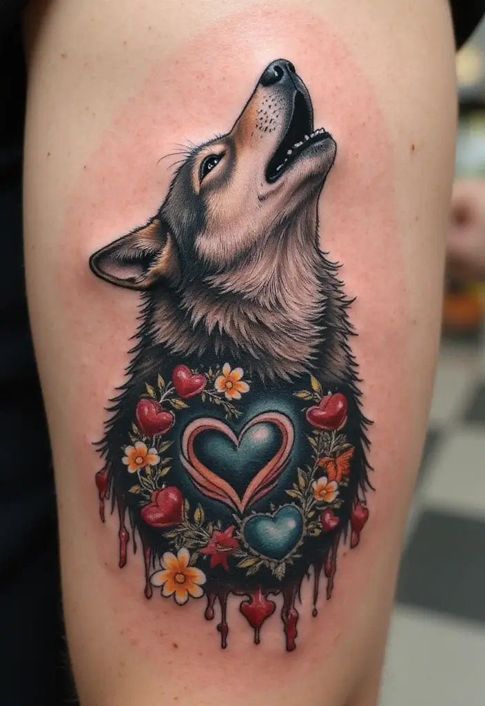 30 Howling Wolf Tattoo Meaning and Inspiring Designs - 6. The Symbolism of Loyalty