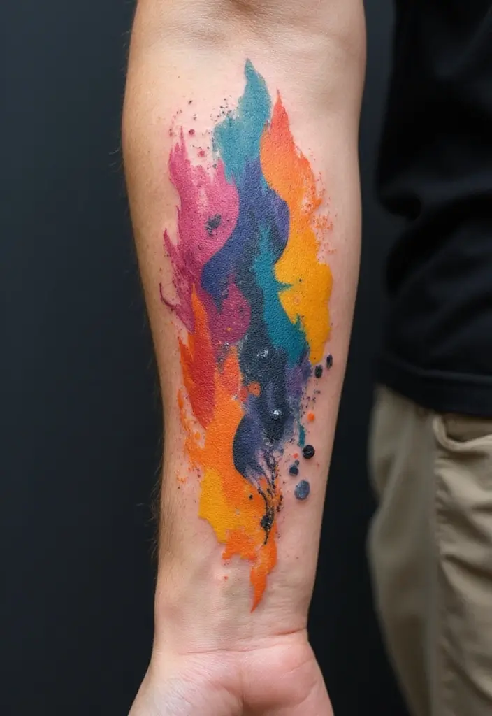 30 Inner Forearm Tattoo Ideas for a Personal Statement - 6. Abstract Art