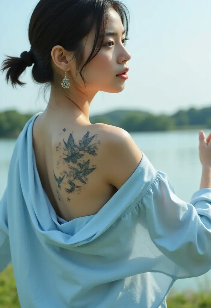 30 Korean Tattoos Symbols with Unique Meaning - 6. Haneul (하늘) - Sky and Freedom