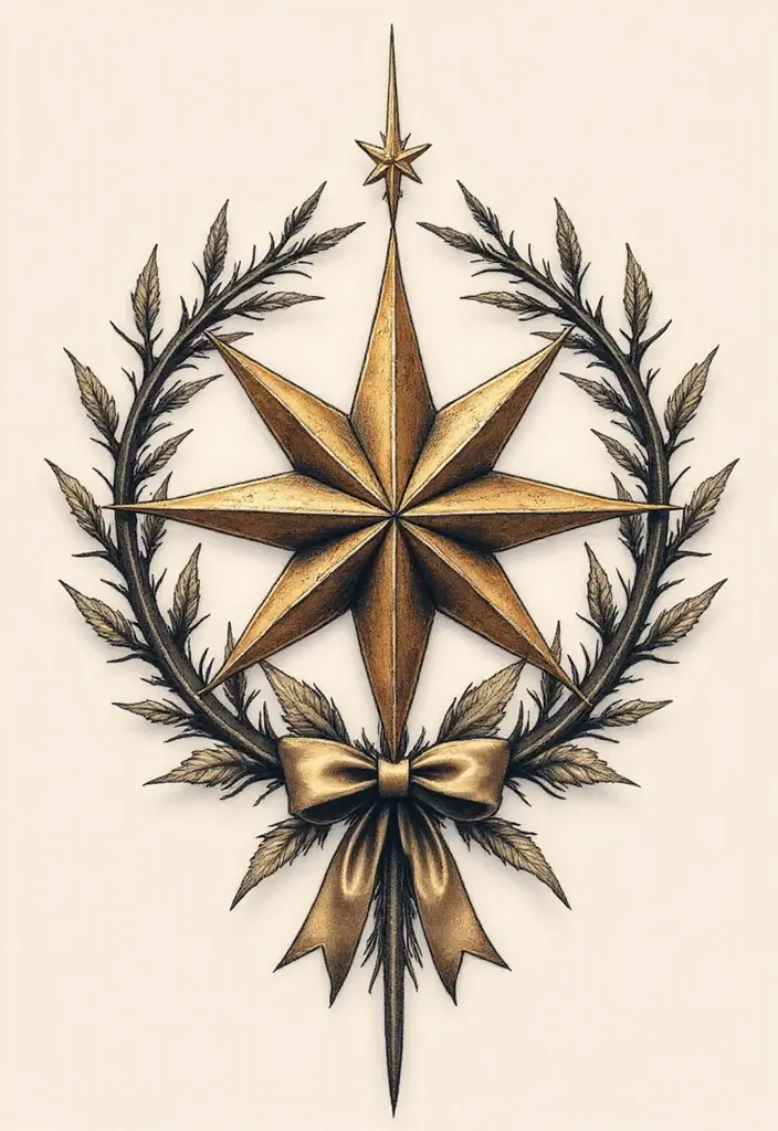 30 LDRSHIP Tattoo Ideas Inspired by Military Values - 6. The Valor Star