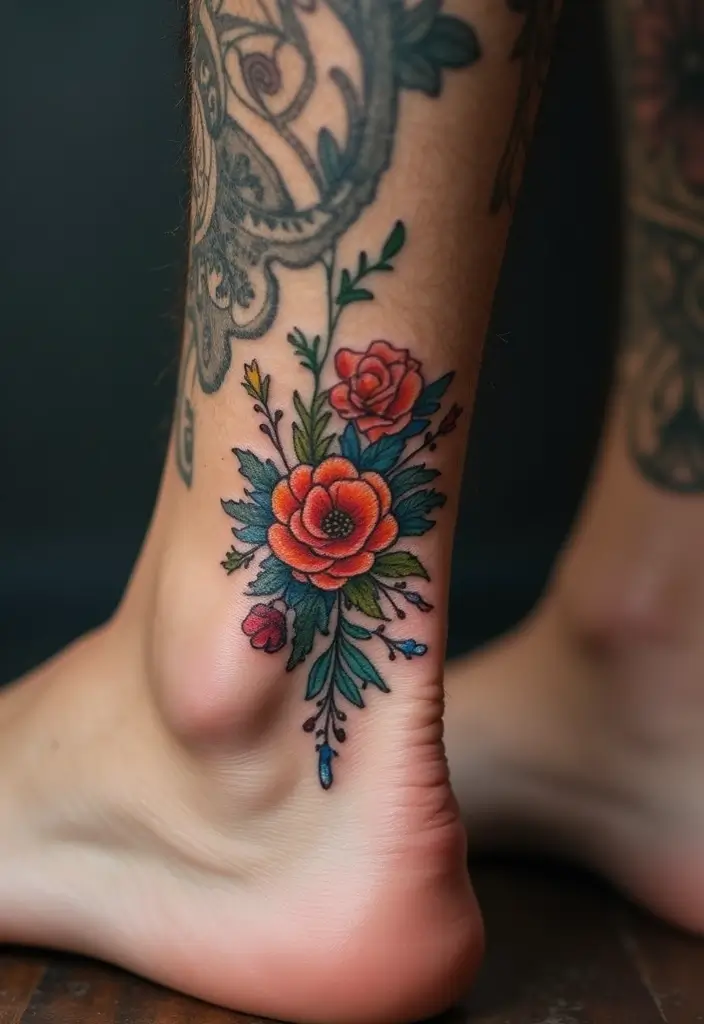 30 Most Popular Body Parts for Men to Tattoo - 6. Ankle Tattoos