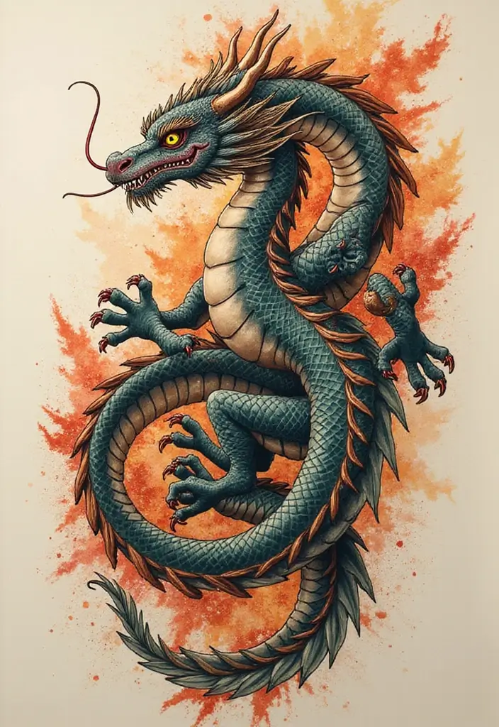 30 Shoulder and Back Tattoos for Guys with Masculine Energy - 6. The Dragon’s Might