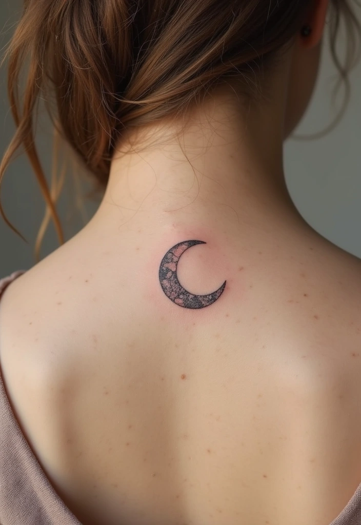 30 Small Tattoo Placements That Make a Big Statement - 6. Little Moon on the Back of the Neck