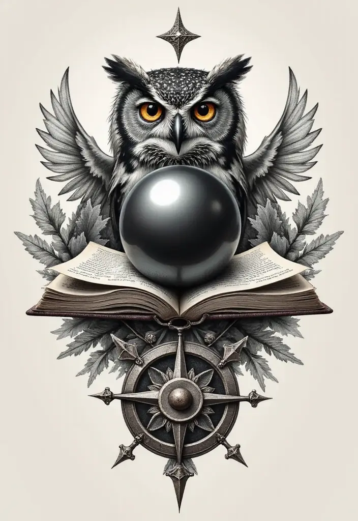 30 Tattoo Black Pearl Ideas to Inspire Your Next Ink - 6. Black Pearl Representation of Wisdom