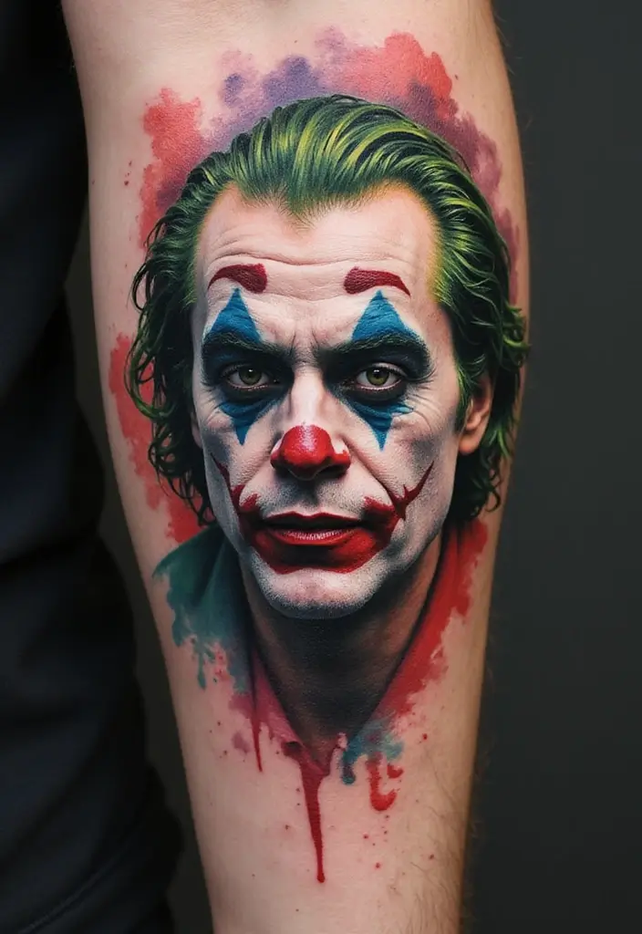 30 The Joker Tattoo Meaning and Unique Designs - 6. The Abstract Joker
