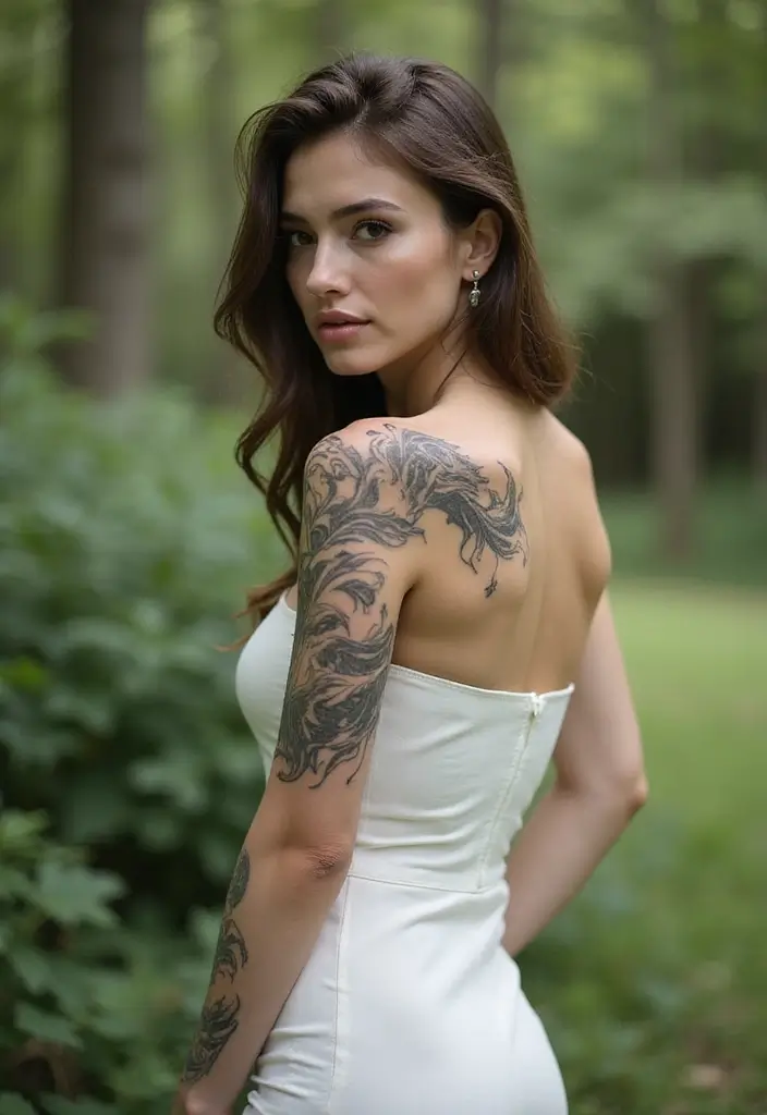 30 Black Hair Tattoos That Make a Bold Statement - 7. Textured Waves