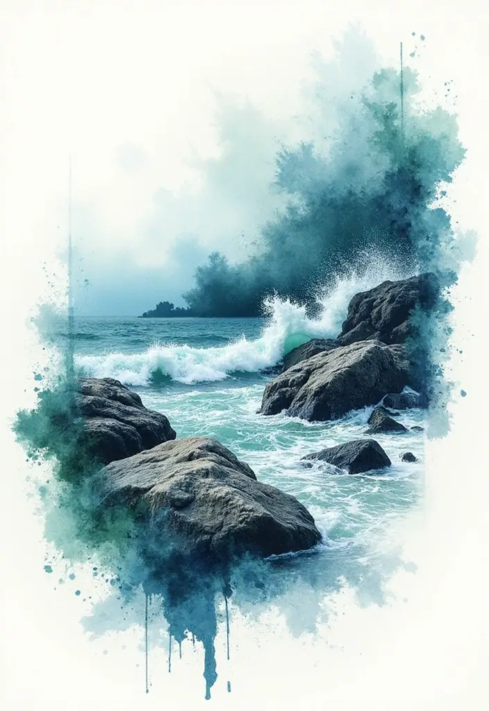 30 Dreamer Tattoo Meaning and Inspirational Designs - 7. Waves and Ocean Tattoos - Flowing with Life