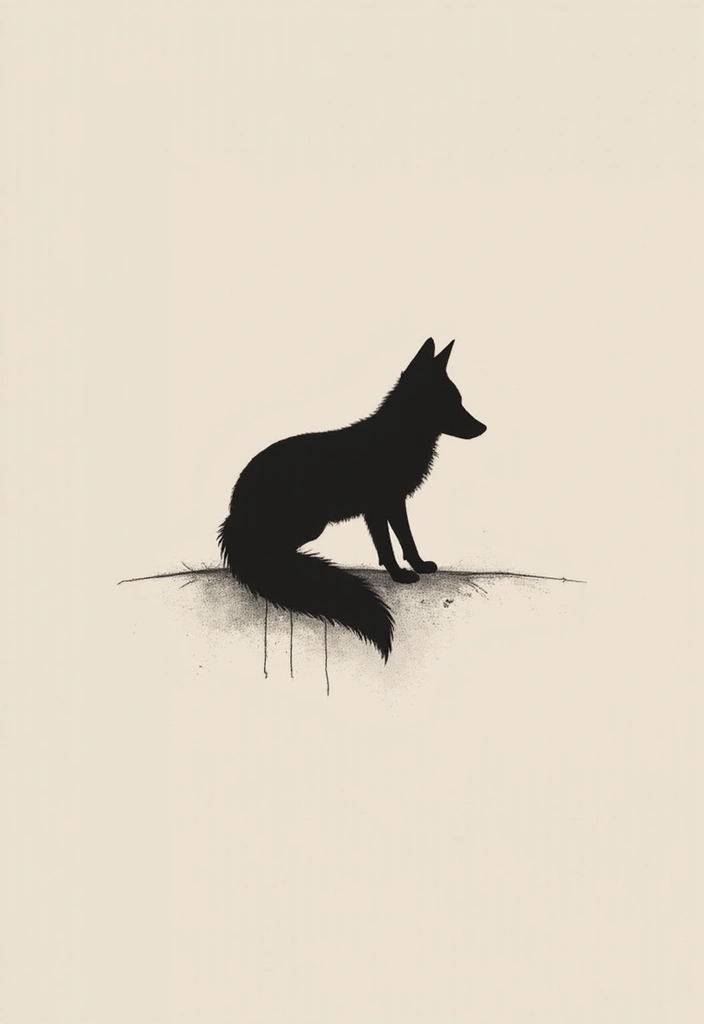 30 Fox Tattoos for Women That Highlight Feminine Energy - 7. Fox Silhouette Tattoo