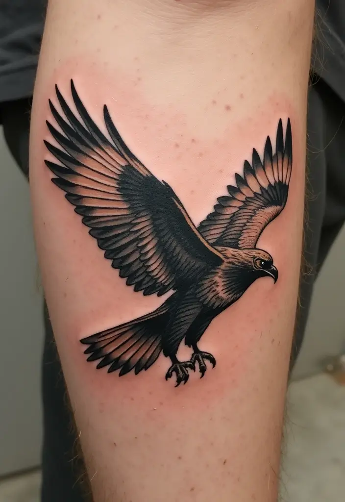 30 Masculine Tribal Tattoos Full of Power and Legacy - 7. The Tribal Hawk