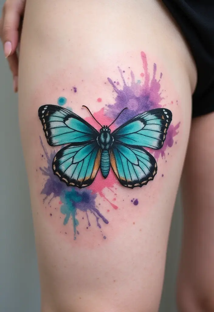 30 Moth Tattoo Designs with Symbolism and Beauty - 7. Watercolor Moth Artwork