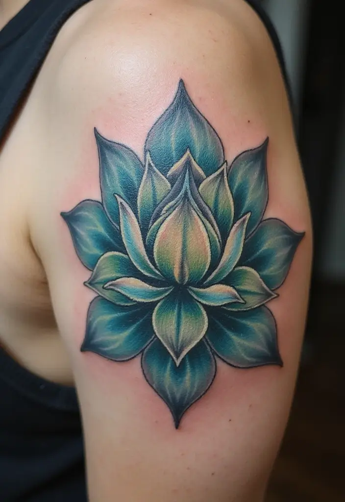 30 Strength Lotus Flower Tattoo Meaning and Designs - 7. Balance and Harmony: Finding Your Center