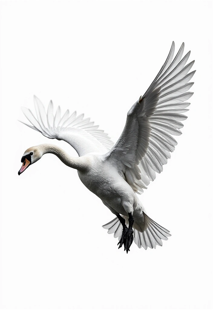 30 Graceful Swan Tattoo Ideas for a Timeless Look - 7. Swans in Flight