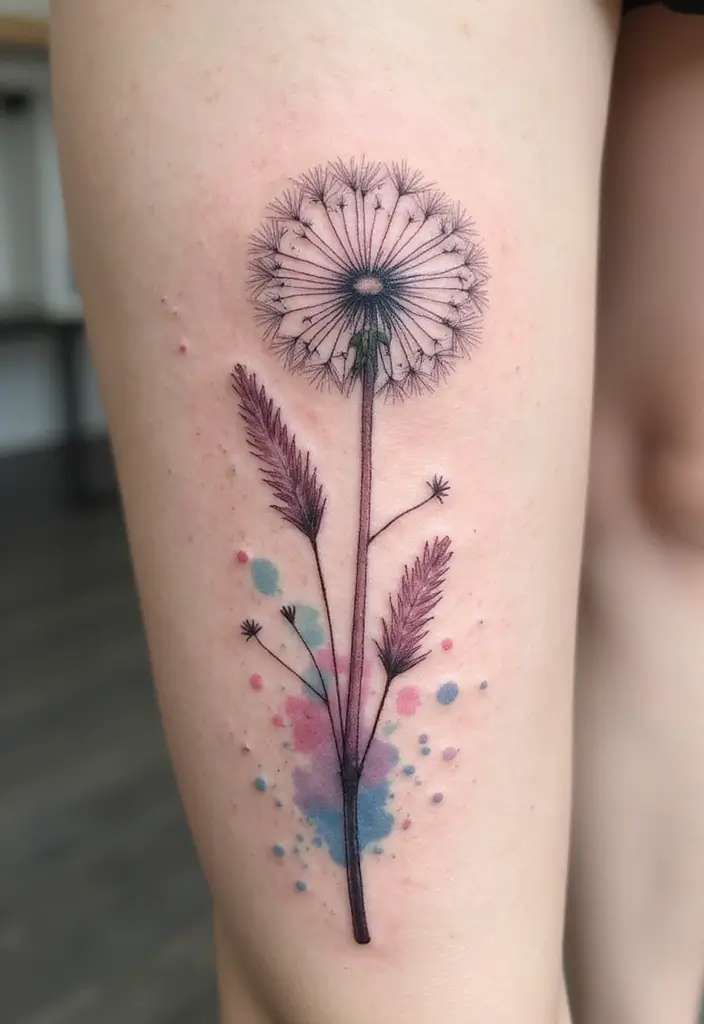 30 Symbolism of a Dandelion Tattoo with Stunning Designs - 7. Natural Beauty