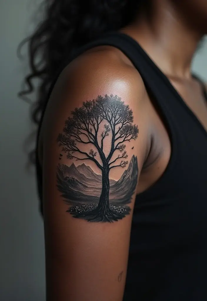 30 White Ink Tattoo Ideas on Dark Skin That Stand Out - 7. Nature-Inspired Designs