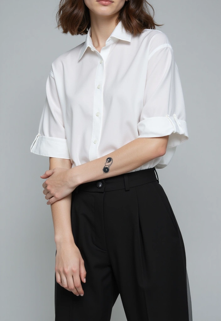 30 Yin Yang Wrist Tattoo Ideas for Balance and Harmony 7 30 Yin Yang Wrist Tattoo Ideas for Balance and Harmony - 7. Minimalist Lines