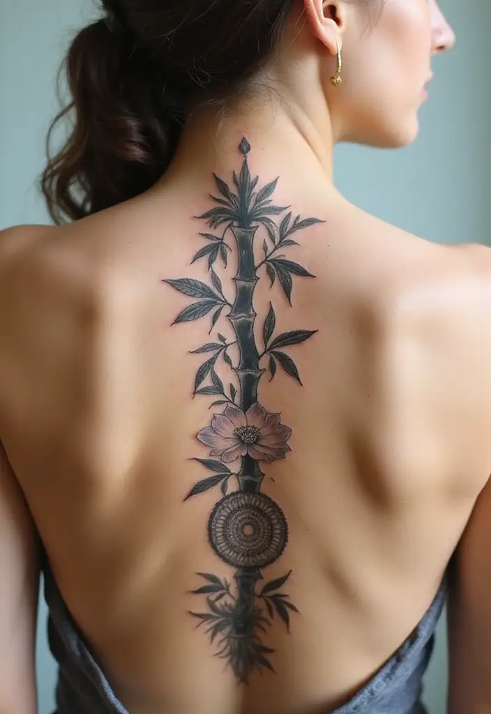 30 Bamboo Tattoo Meaning and Artistic Designs - 8. Spiritual Connection