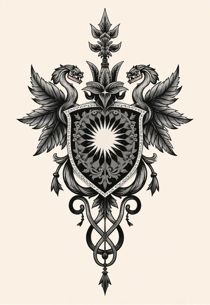 30 Family Crest Arm Tattoos That Carry Heritage - 8. Geometric Designs in Tattoos