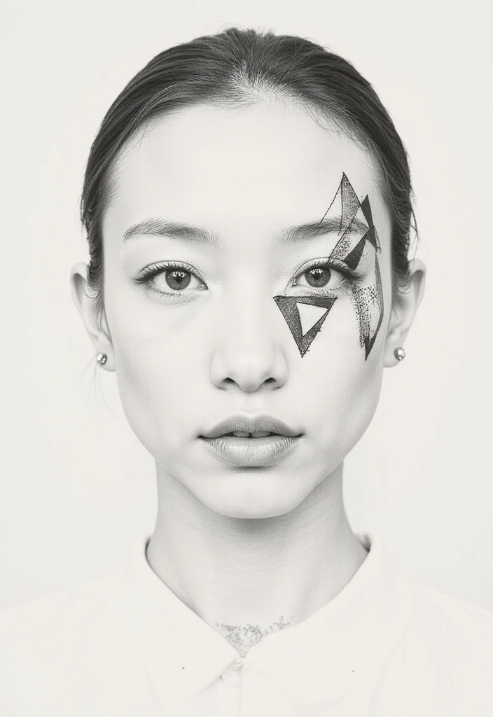 30 Geometric Head Tattoo Ideas for Bold Expression - 8. Minimalist Shapes