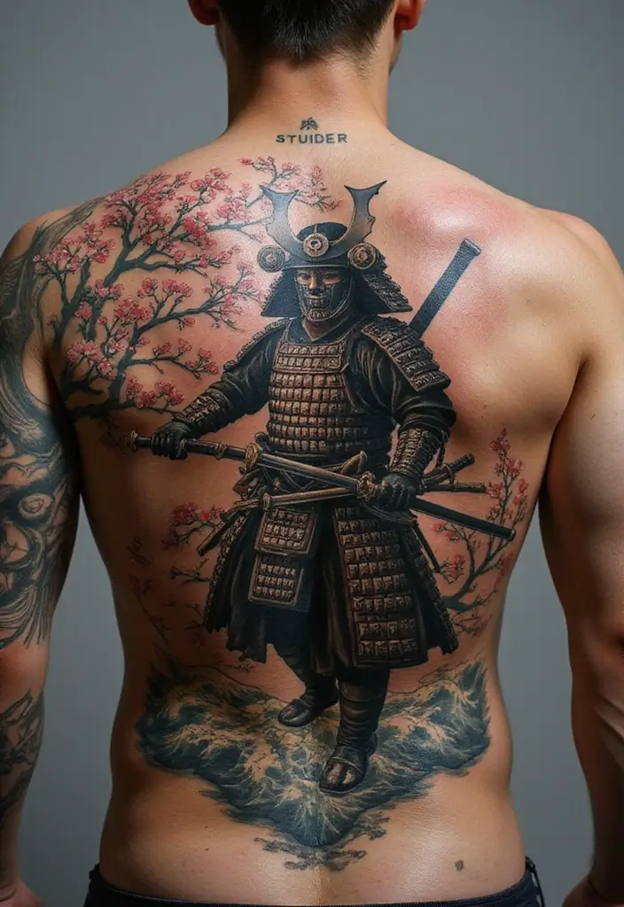30 Irezumi Tattoo Designs Showcasing Traditional Japanese Art - 8. Samurai: Strength and Honor