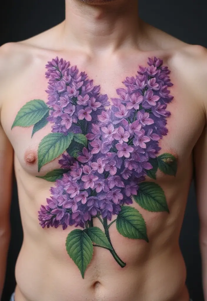 30 Lilac Flower Tattoo Designs with Gentle Symbolism - 8. Lilac in Bloom