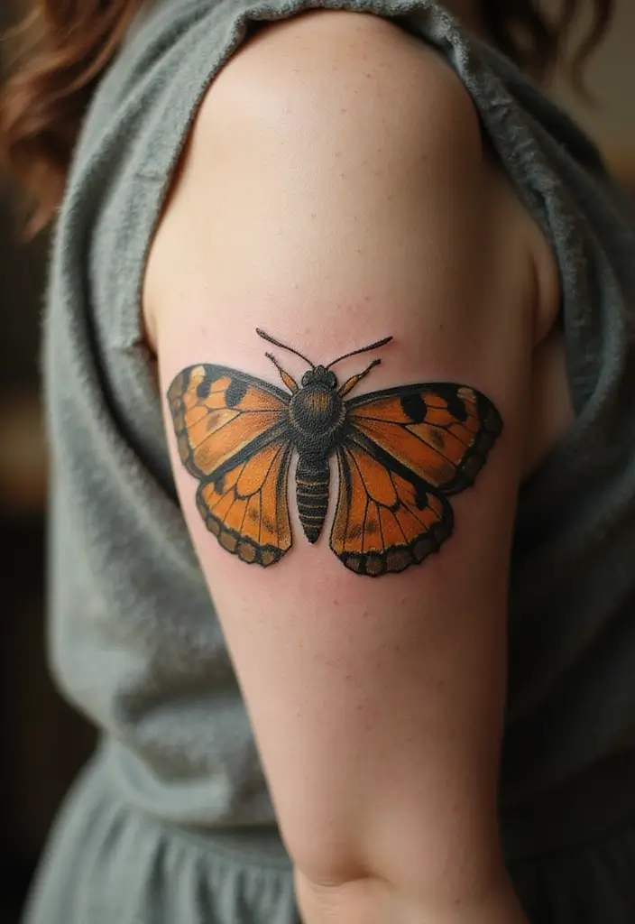 30 Moth Tattoo Designs with Symbolism and Beauty - 8. Vintage Moth Designs