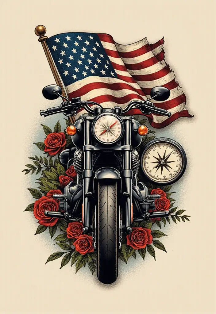 30 Motorcycle Tattoo Ideas for Riders and Enthusiasts - 8. The Liberties of Biker Culture