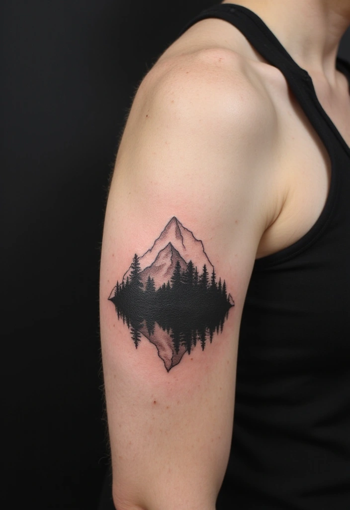30 Mountain Tattoos for Men That Capture Adventure Spirit - 8. Silhouette Designs