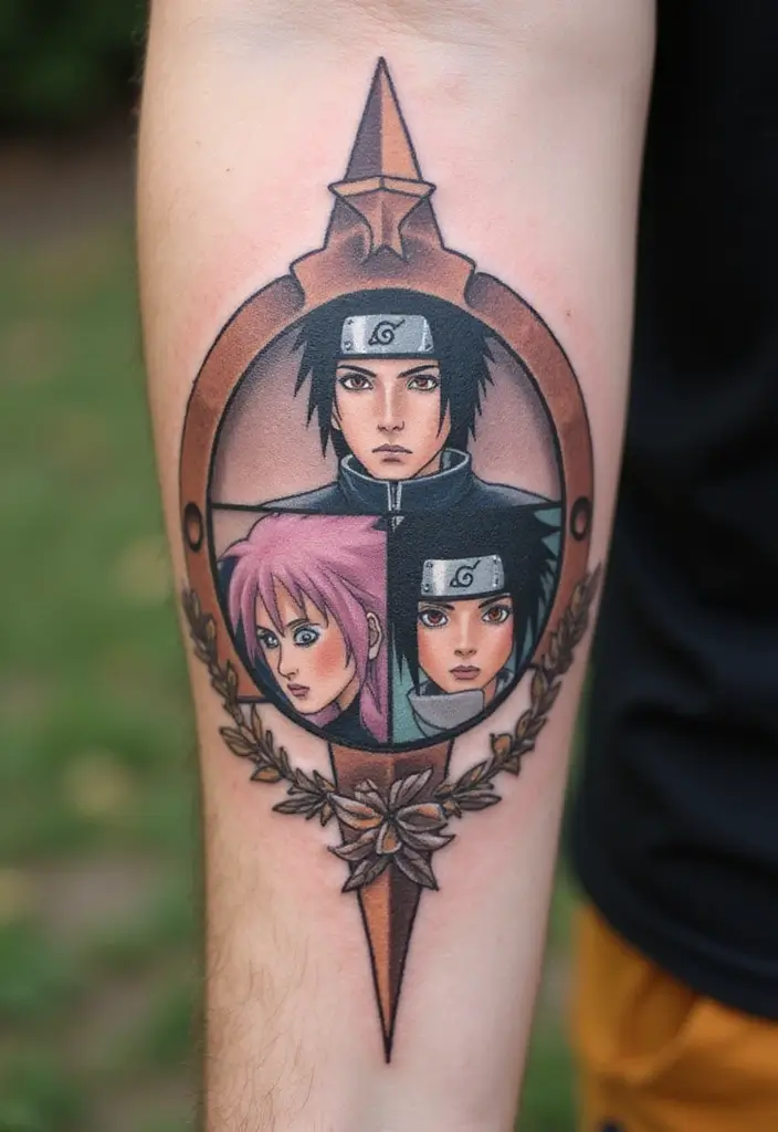 30 Naruto Tattoo Symbols for True Anime Fans - 8. Team 7 Symbol