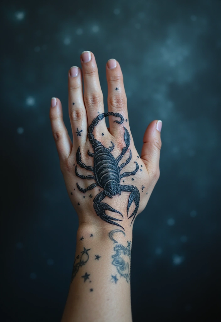 30 Scorpion Tattoo on Hand Meaning and Bold Designs - 8. Scorpion Tattoos Inspired by Mythology: A Connection to the Past
