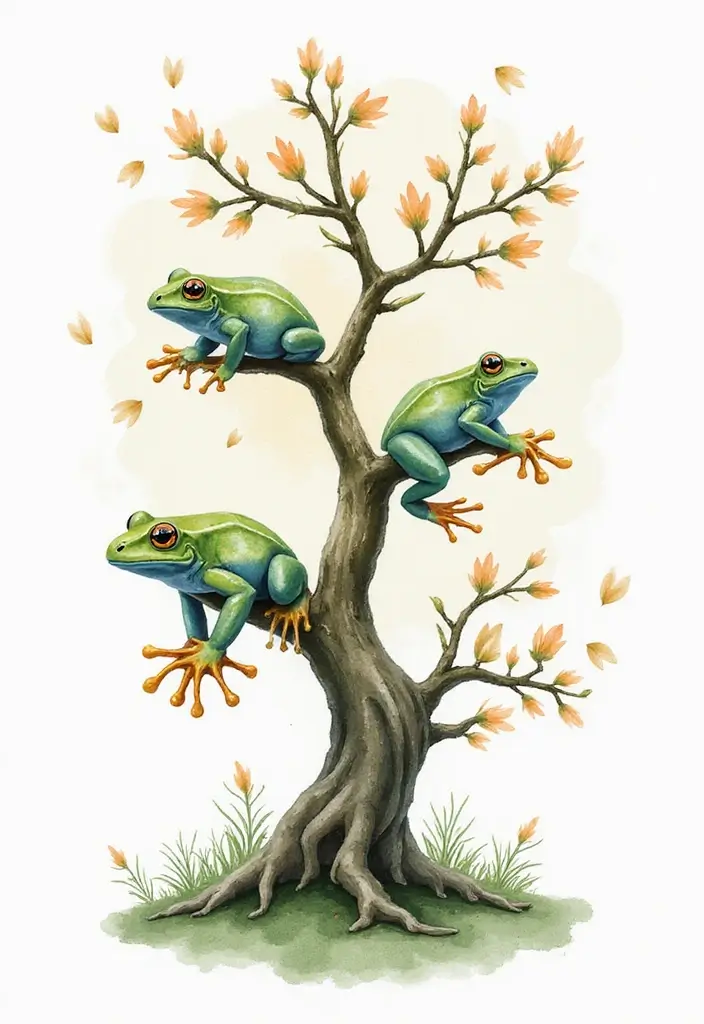 30 Tree Frog Tattoos with Playful and Unique Vibes - 8. Watercolor Tree Frog Tattoo