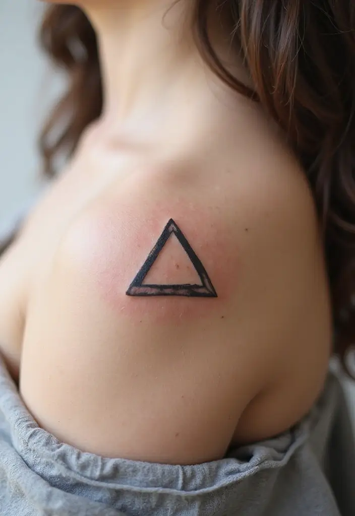 30 Triangle Tattoos for Guys That Carry Symbolic Meaning - 8. The Minimalist Triangle