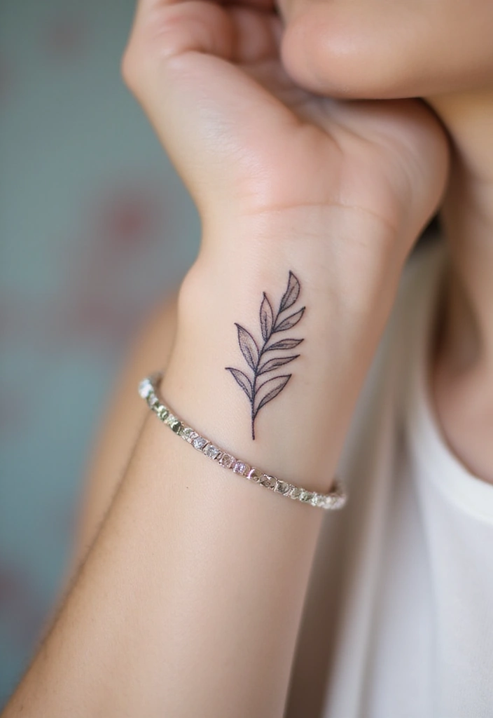30 Women’s Feminine Arm Tattoos That Look Stylish - 8. Simple Leaf Tattoos
