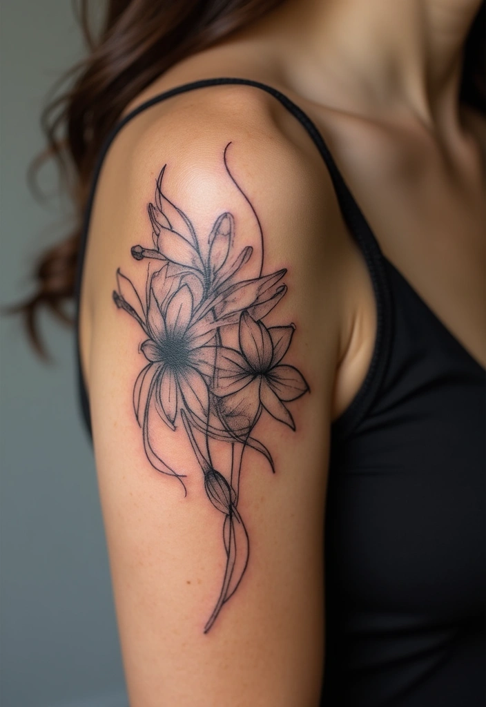 30 Women’s Popular Tattoos That Never Go Out of Style - 8. Abstract Line Art